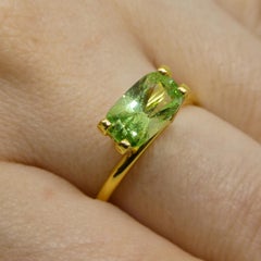 1.48ct Rectangular Cushion Green Merelani Mint Tsavorite Garnet from Tanzania