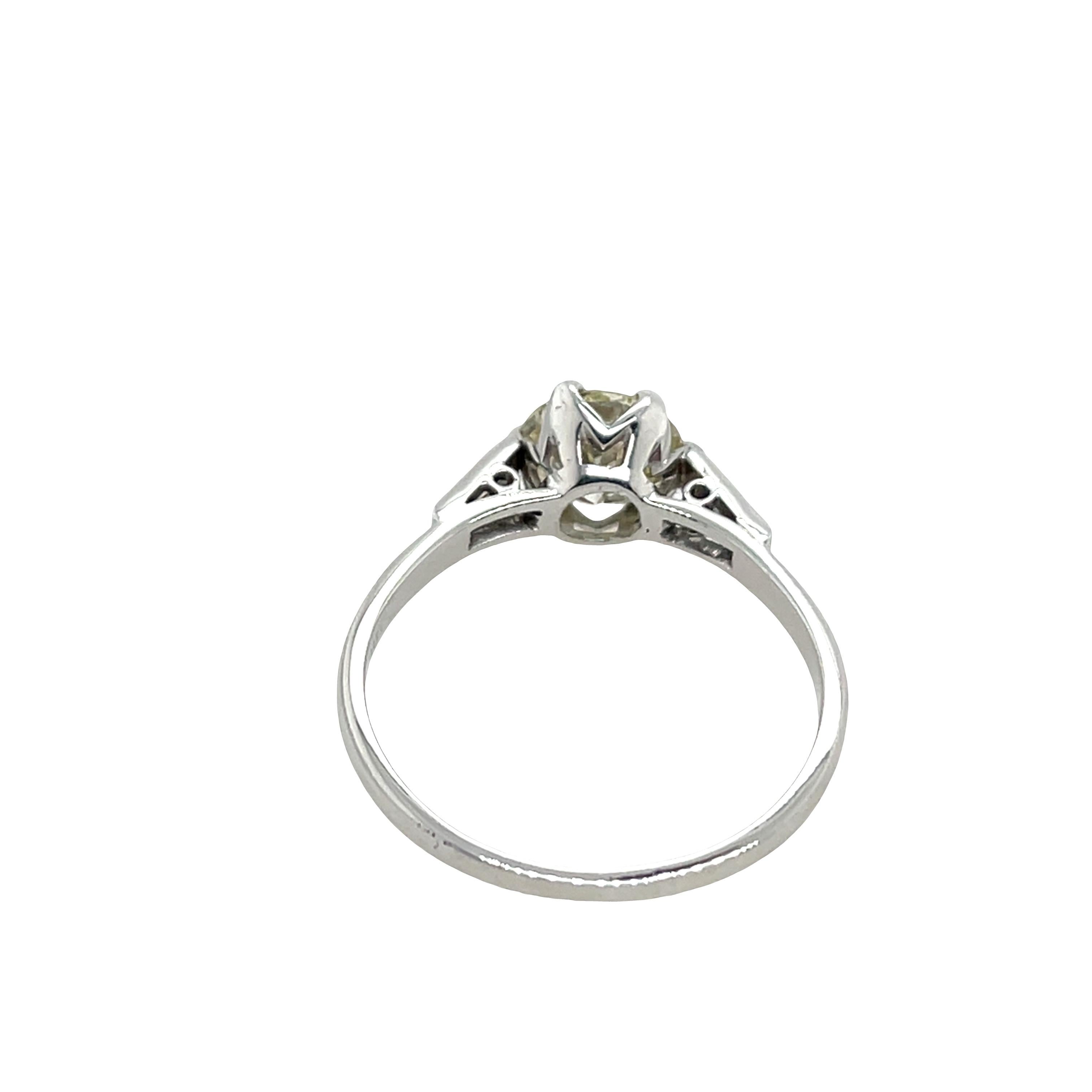 1,48ct Runder Brillantschliff Q-R/I1 Diamantring, gefasst in 18ct Weißgold im Angebot 1