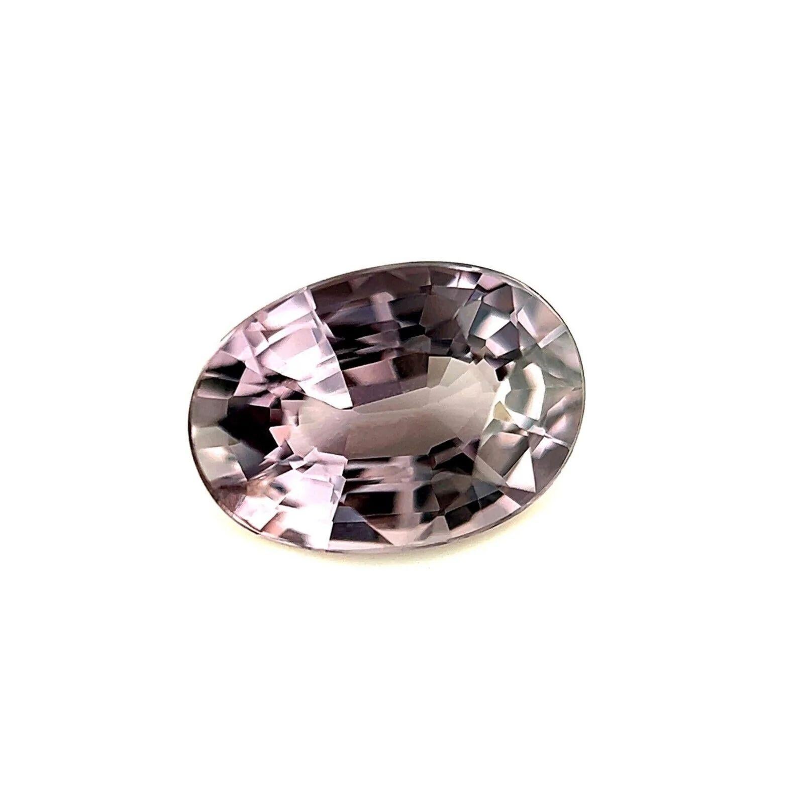 1.48ct Titanium Purple Natural Spinel Oval Cut 8.2x5.8mm Loose Rare Gem

Natural Purple ‘Titanium’ Spinel Gemstone.
Beautiful 1.48 Carat spinel with a grey purple colour, referred to as ‘titanium’ in the trade. This spinel also has very good
