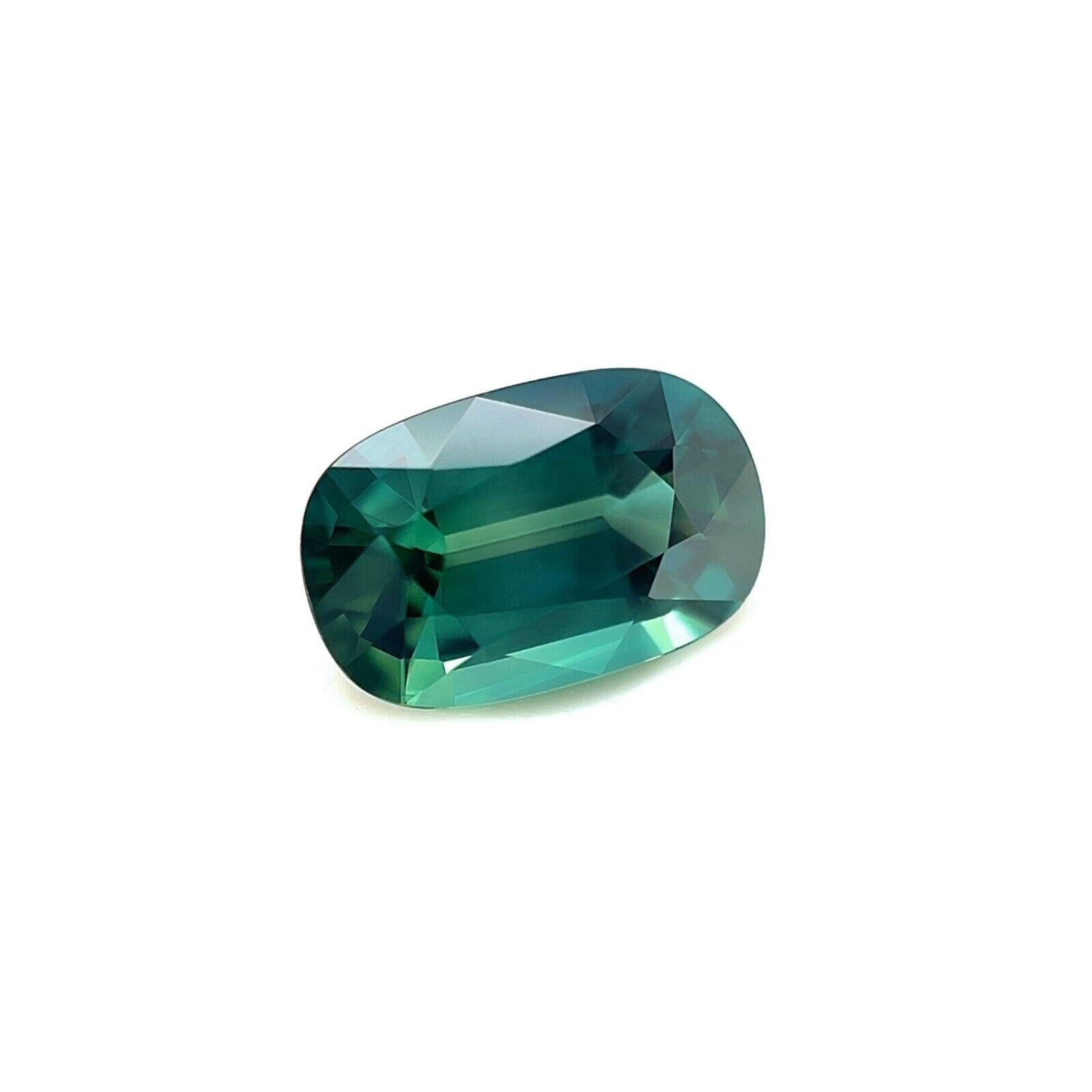 1.48ct Vivid Blue Green NATURAL Sapphire GRA CERTIFIED Elongated Oval Cut Gem

Saphir bleu vert certifié GRA.
Saphir de 1,48 carat d'une belle couleur bleu-vert vif. Entièrement certifié par GRA, confirmant que la pierre est naturelle et n'a pas été