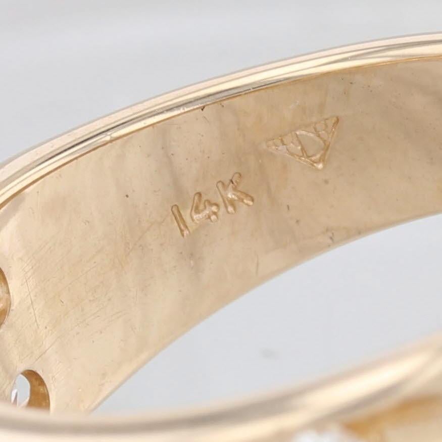 Fascia di diamanti da 1,48 carati in oro giallo 14k misura 8,25 Anniversario di matrimonio impilabile in vendita 2