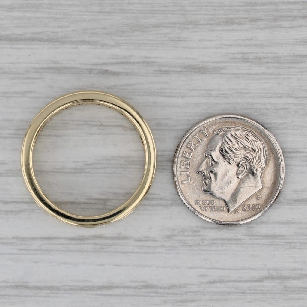 Alliance d'éternité empilable en or jaune 14 carats avec diamants de 1,48 carat en vente 2