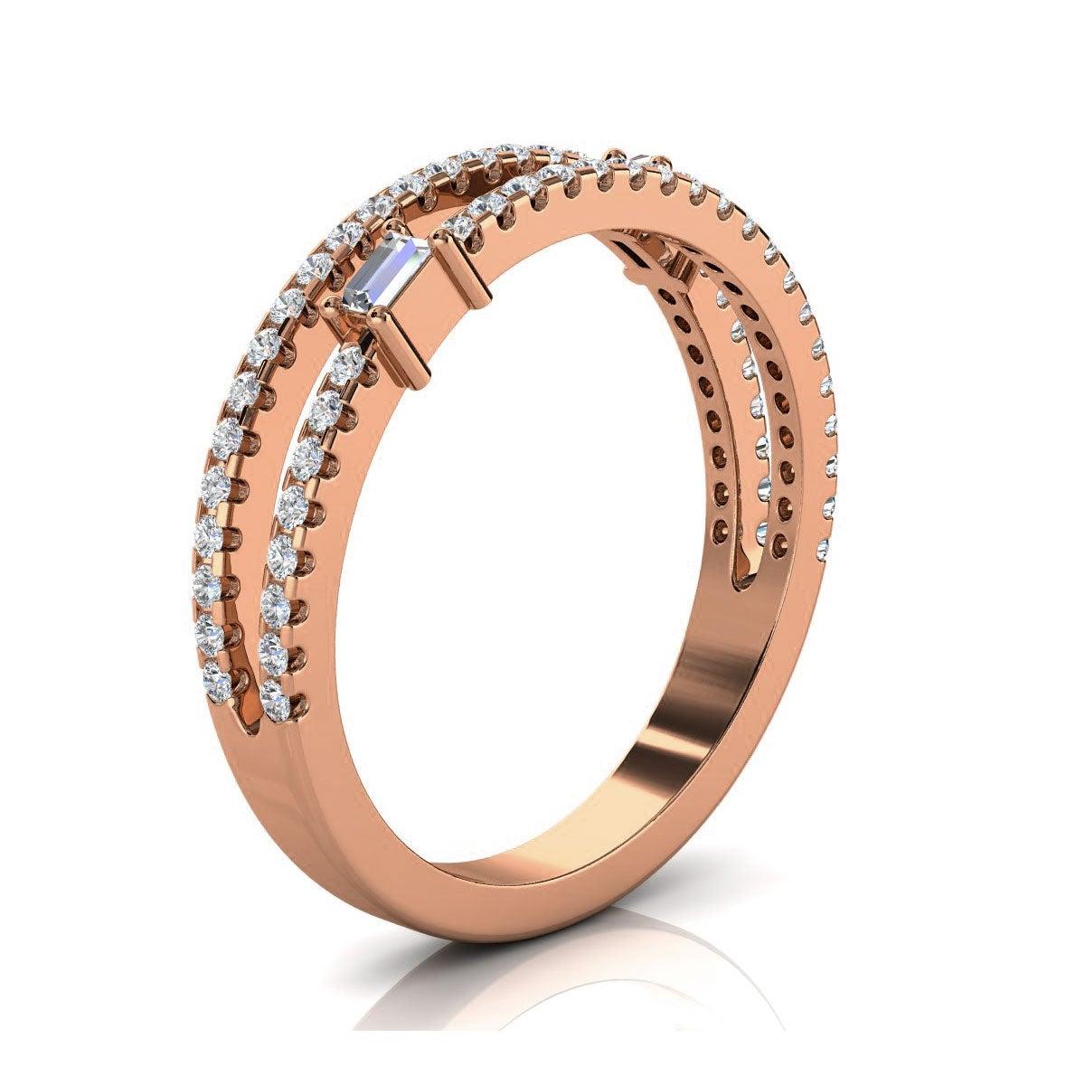 For Sale:  148K Rose Gold Abigail Diamond Ring '1/3 Ct. tw' 2