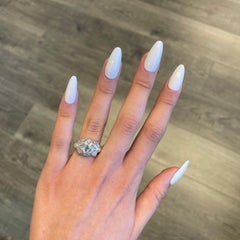 1,49 Karat Edwardianisch inspirierter Diamantring aus 18 Karat Weißgold