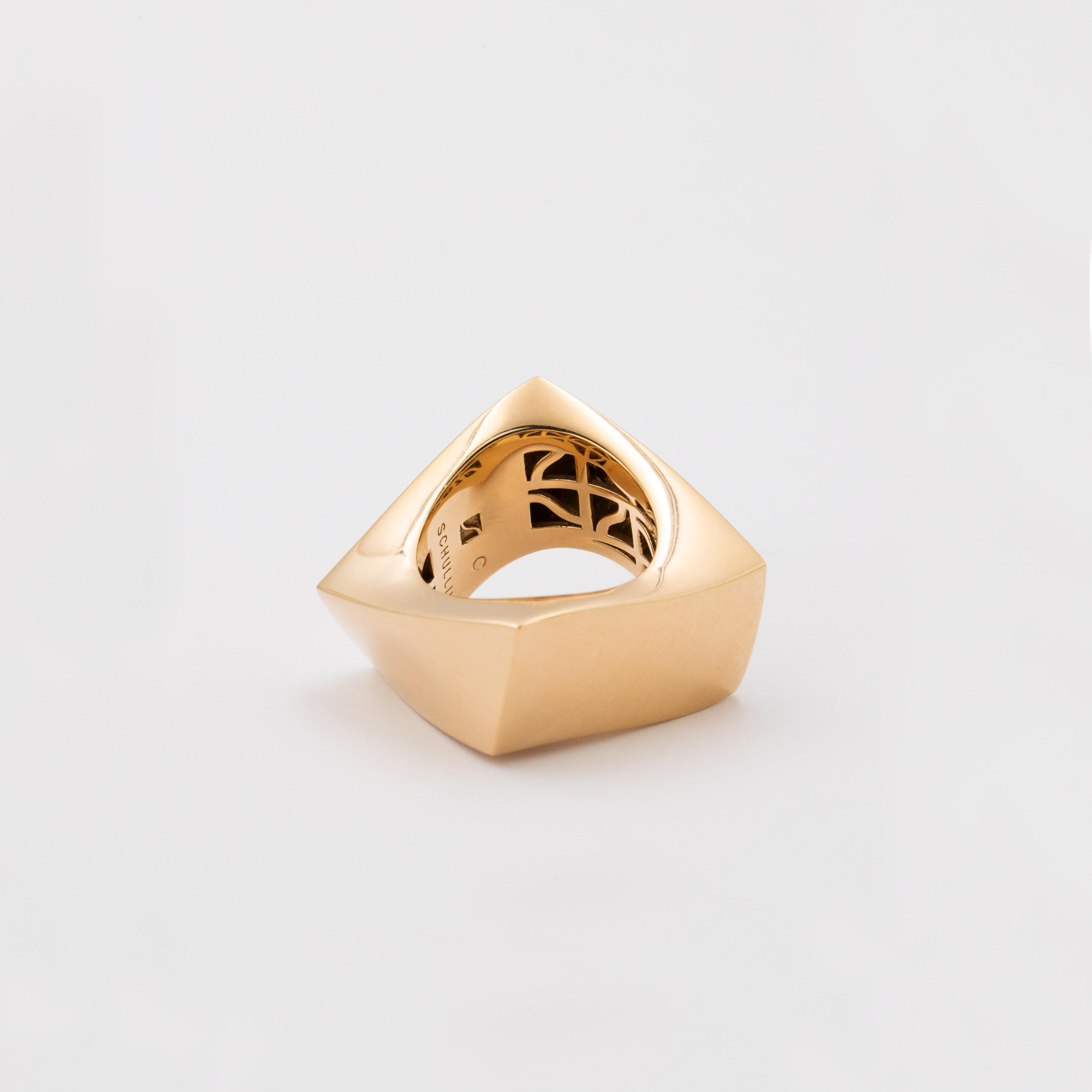 Contemporary 1.49 Carat Handmade Brilliant-Cut Diamond Set Pink Gold Cocktail Ring For Sale