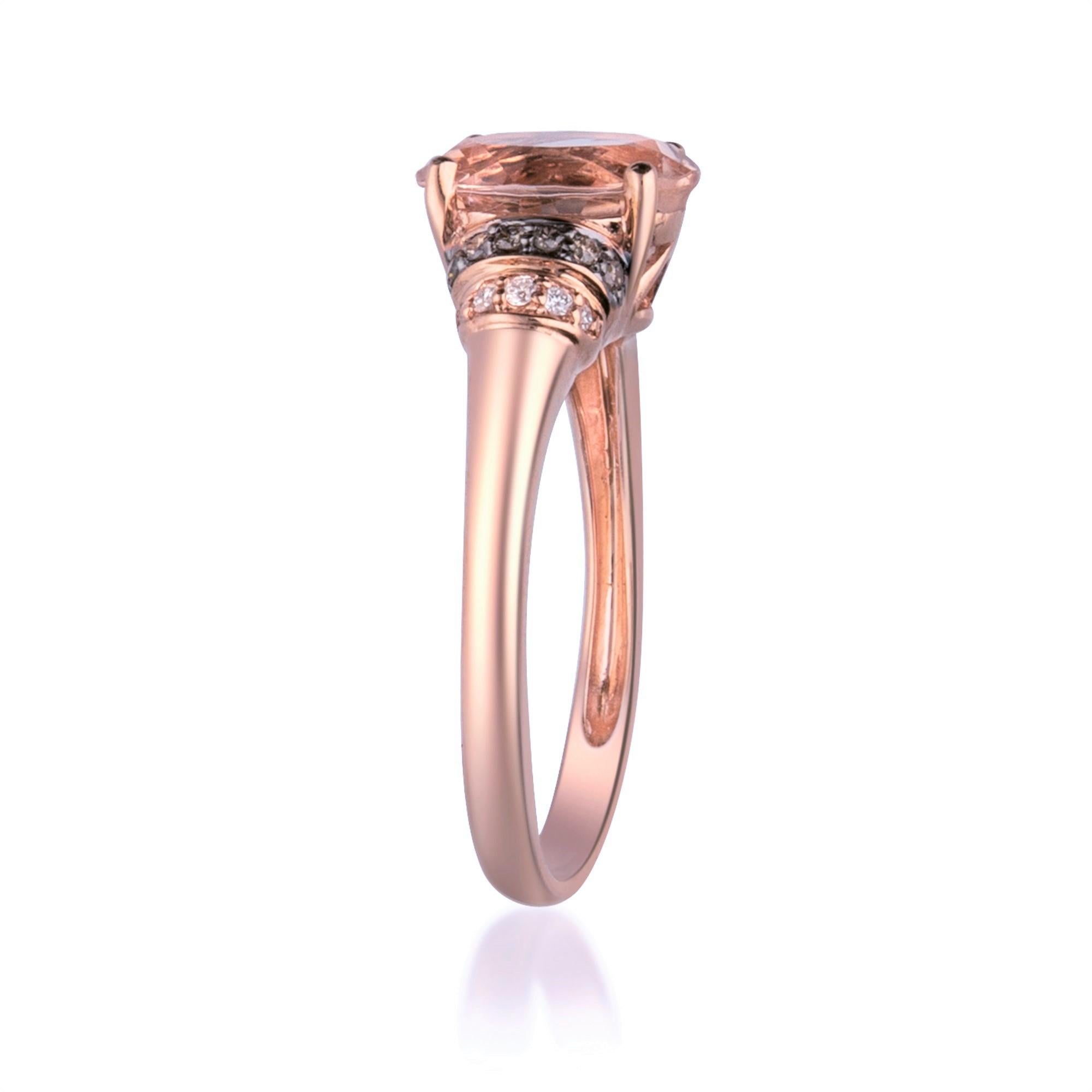 engagement ring with rose gold accent