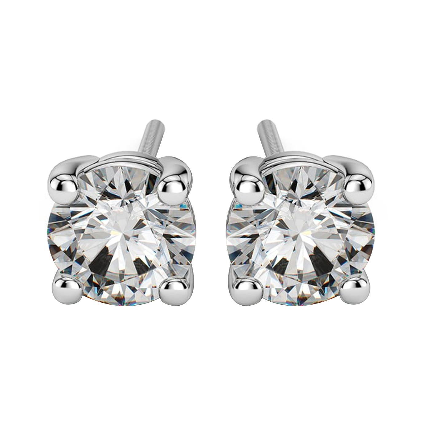 4 prong basket setting earrings