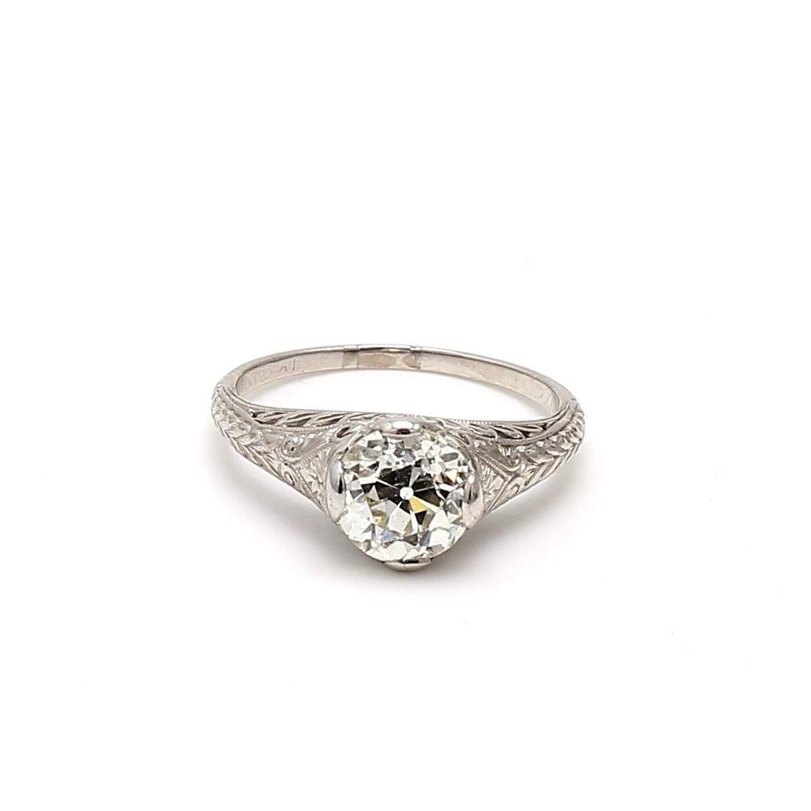 Titre :
1.49 Carat Old European Cut M SI1 Diamond Platinum Engagement Ring (bague de fiançailles en platine)
Le style :
Engagement
Métal :
Platine
Pierre précieuse 1 :
Diamant de 1,49 carat
Nombre de pierres :
1
Couleur :
M
La clarté :
SI1
Forme