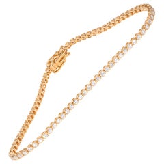 1.49 Carat Rose Gold Diamond Tennis Bracelet