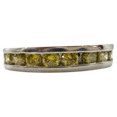 1.49 carats Bague diamant jaune fantaisie taille 6.5 or 14KT