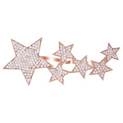 1.49 Carat Star Diamond Ring 18 Karat Rose Gold