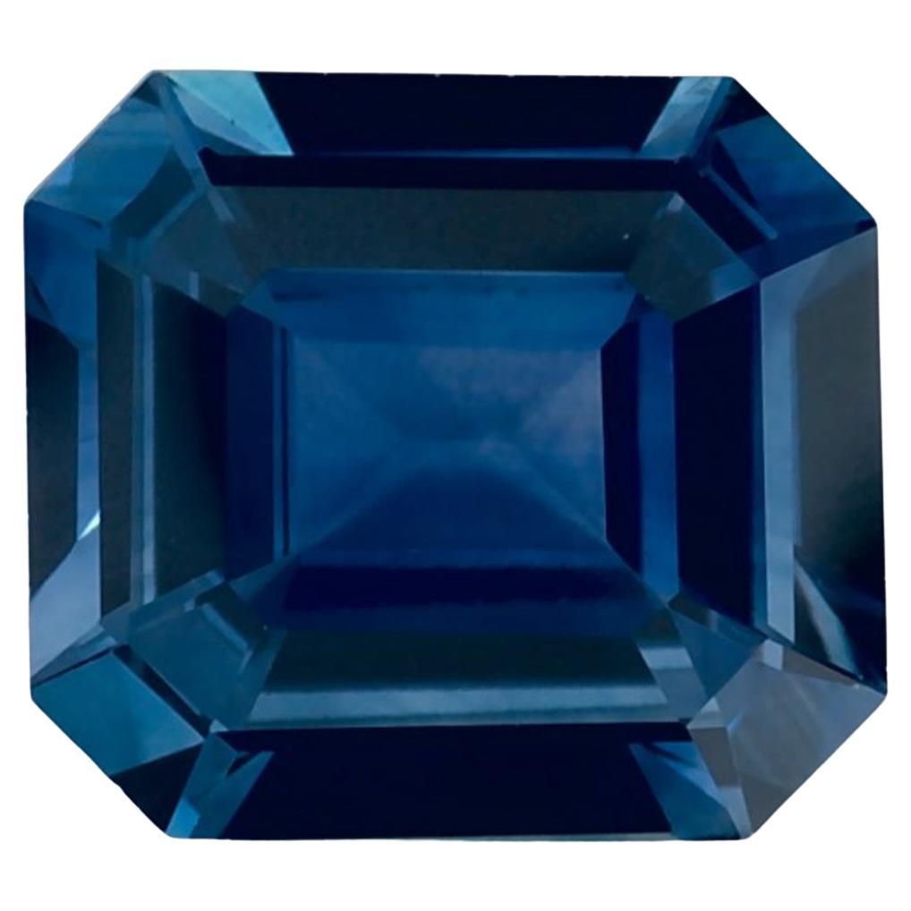 Pierre précieuse taille octogonale saphir bleu 1.49 carat