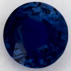 1.49 Ct Blue Sapphire Round Loose Gemstone