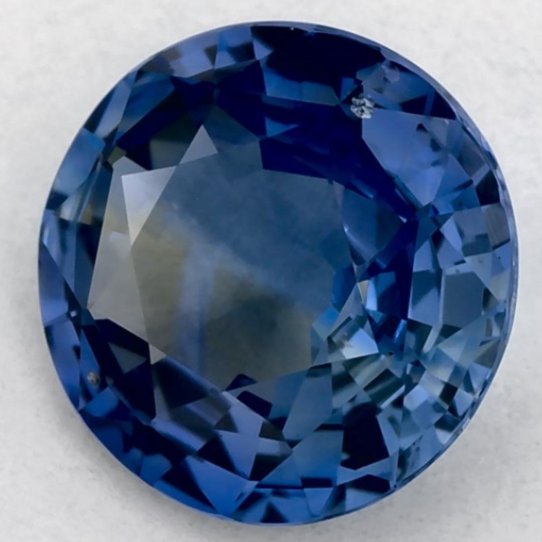 1.49 Karat Blauer runder Saphir, loser Edelstein (Rundschliff) im Angebot