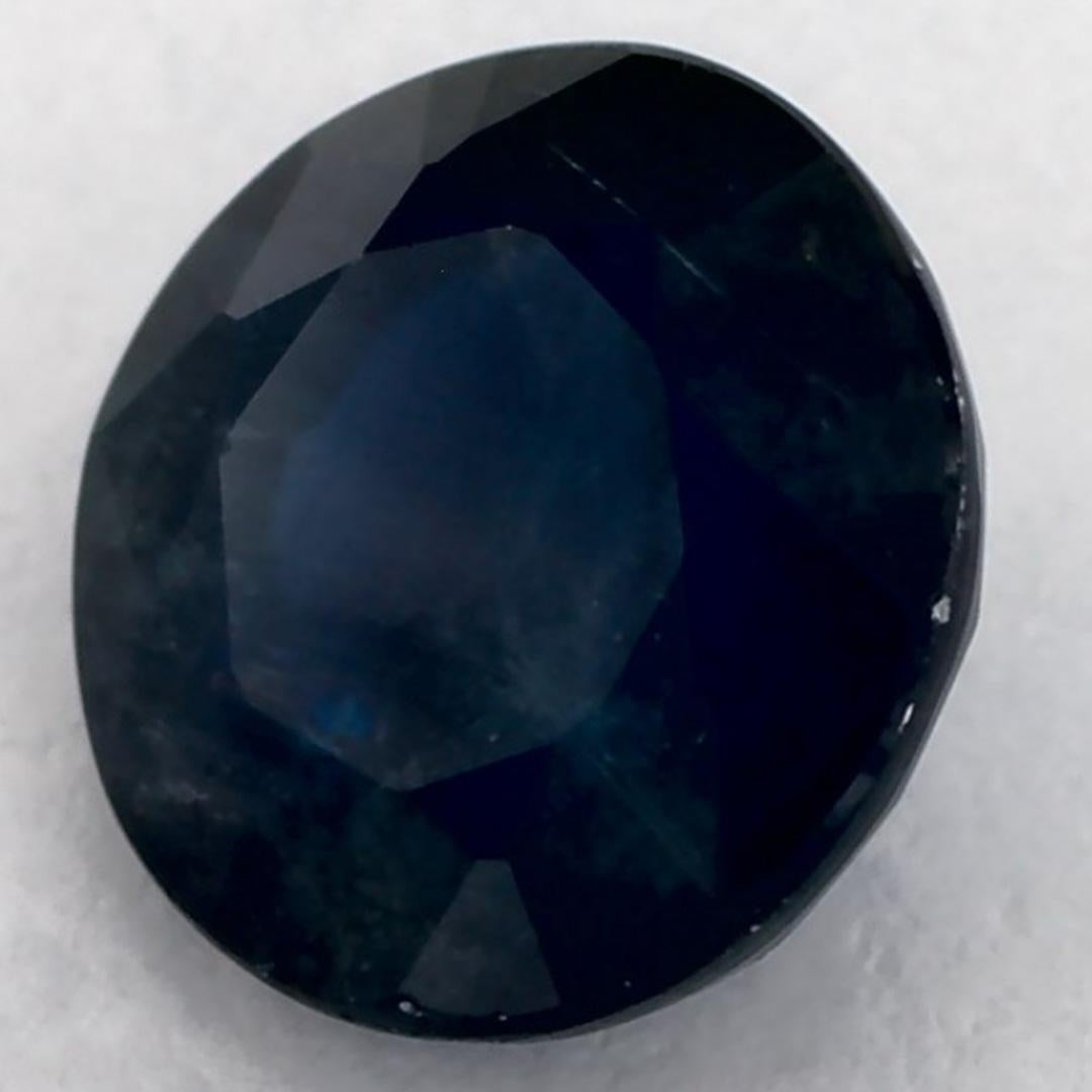 Round Cut 1.49 Ct Blue Sapphire Round Loose Gemstone For Sale