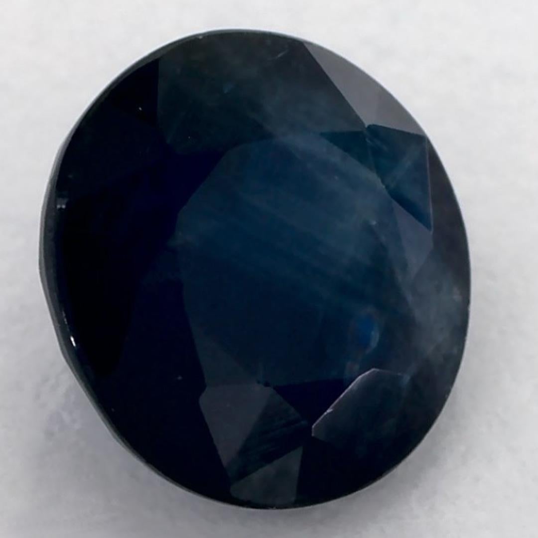 1.49 Ct Blue Sapphire Round Loose Gemstone In New Condition For Sale In Fort Lee, NJ