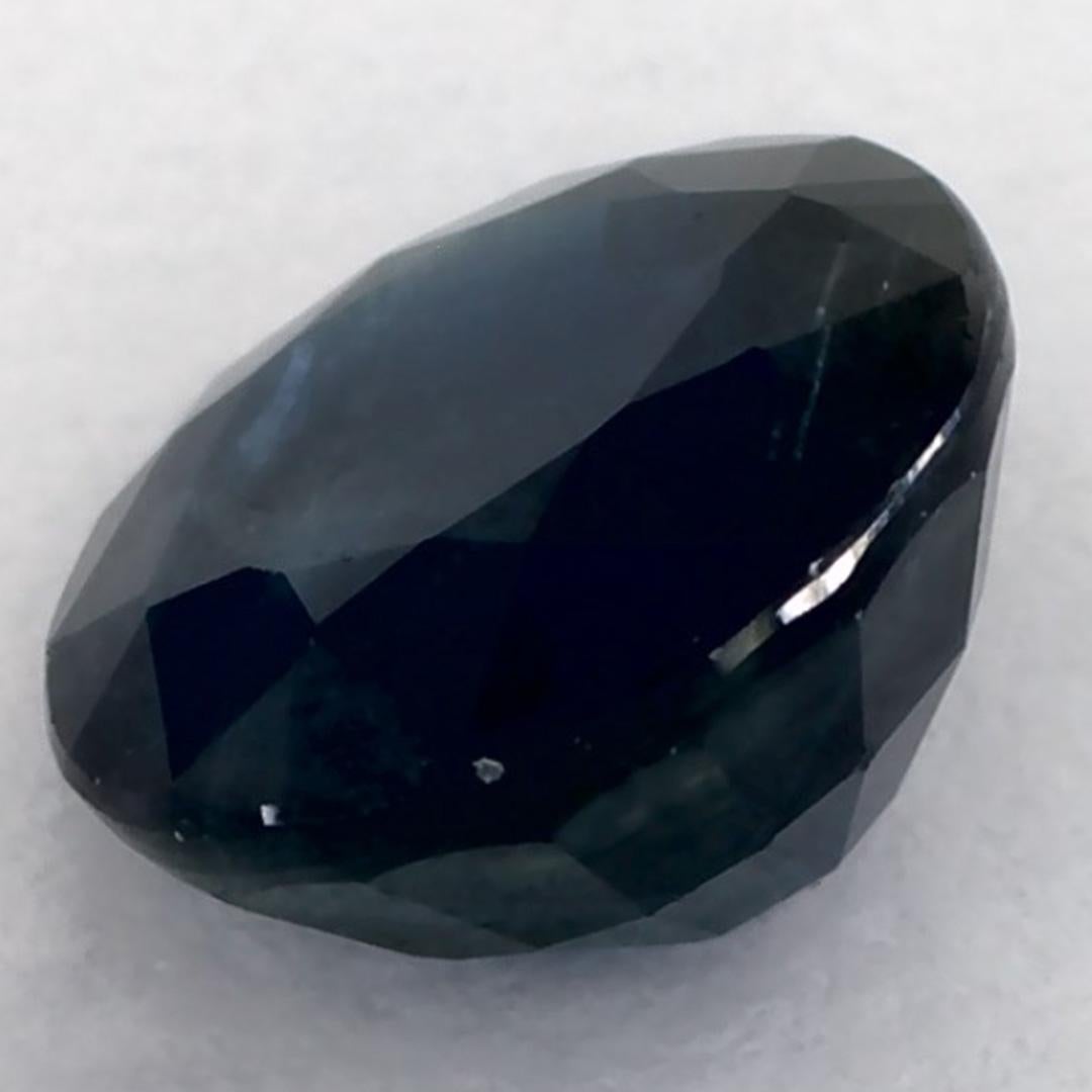 1.49 Ct Blue Sapphire Round Loose Gemstone For Sale 2
