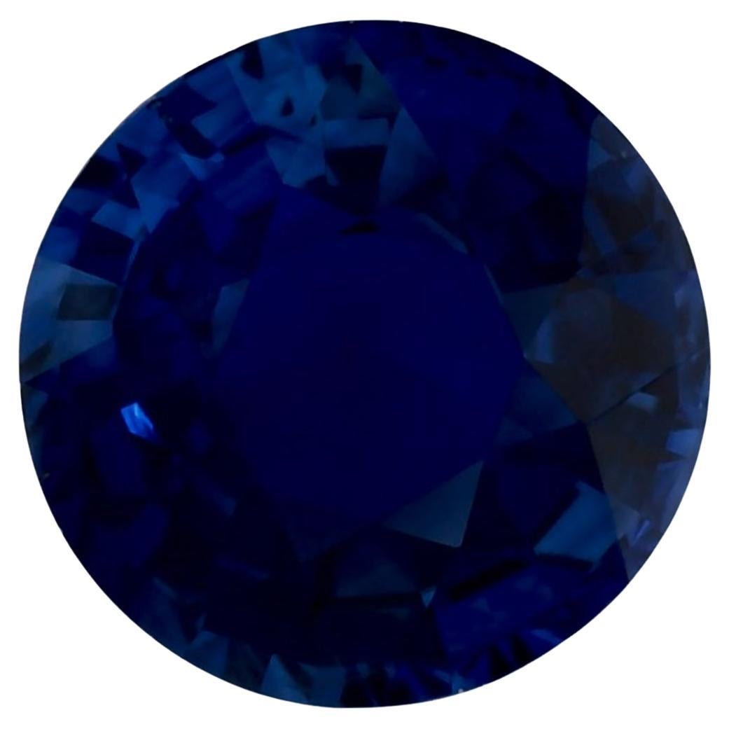1.49 Ct Blue Sapphire Round Loose Gemstone