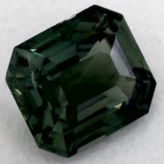 1.49 Ct Green Sapphire Octagon Loose Gemstone