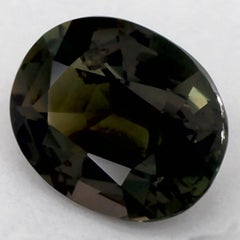1.49 Ct Green Sapphire Oval Certified Loose Gemstone (Saphir vert ovale certifié)