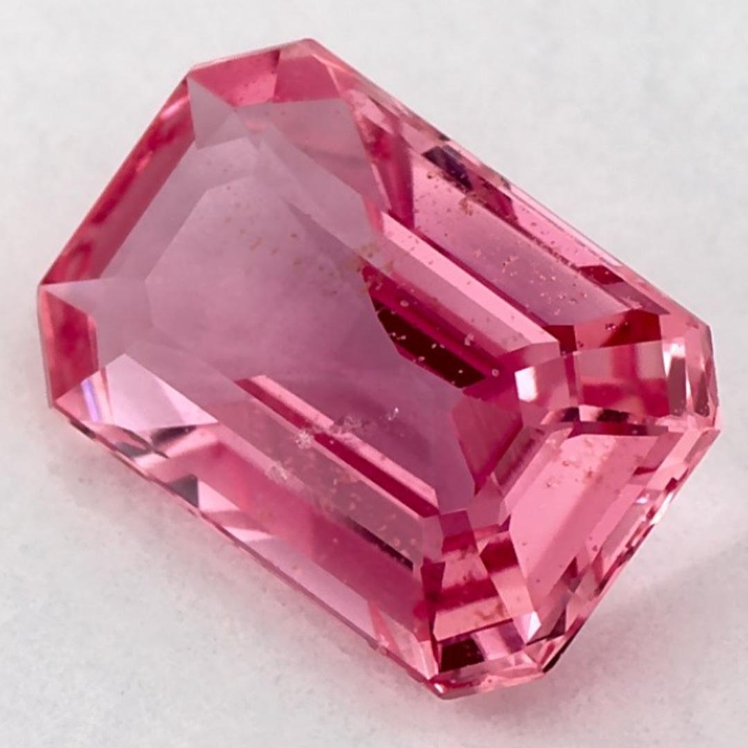 1.49 Ct Pink Sapphire Octagon Cut Loose Gemstone (Achteckschliff) im Angebot