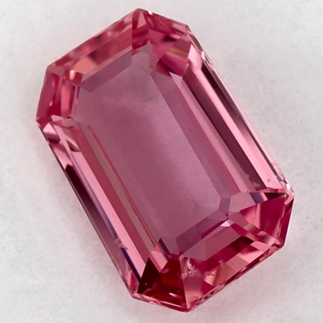 1.49 Ct Pink Sapphire Octagon Cut Loose Gemstone (Achteckschliff) im Angebot