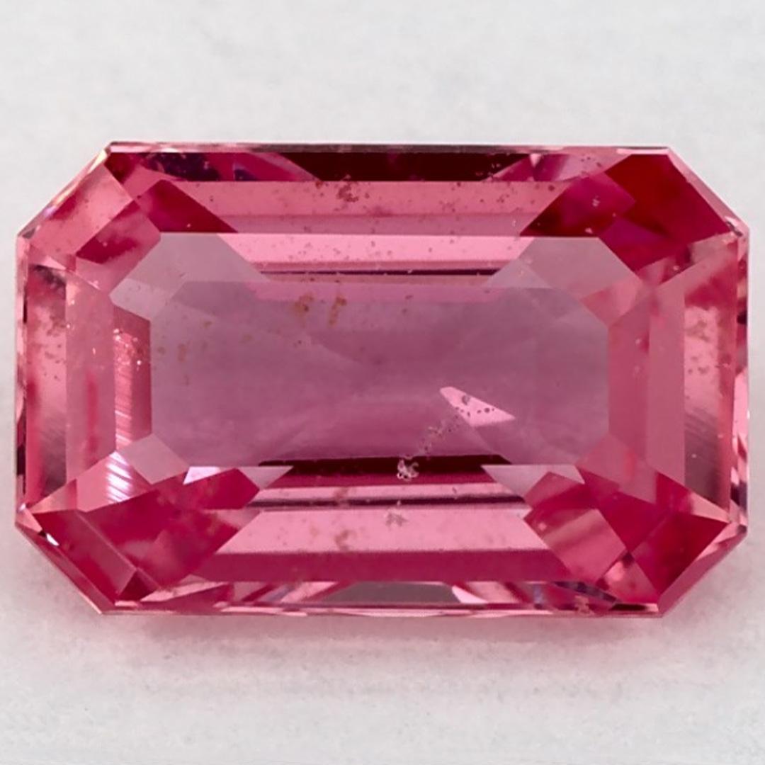 1.49 Ct Pink Sapphire Octagon Cut Loose Gemstone