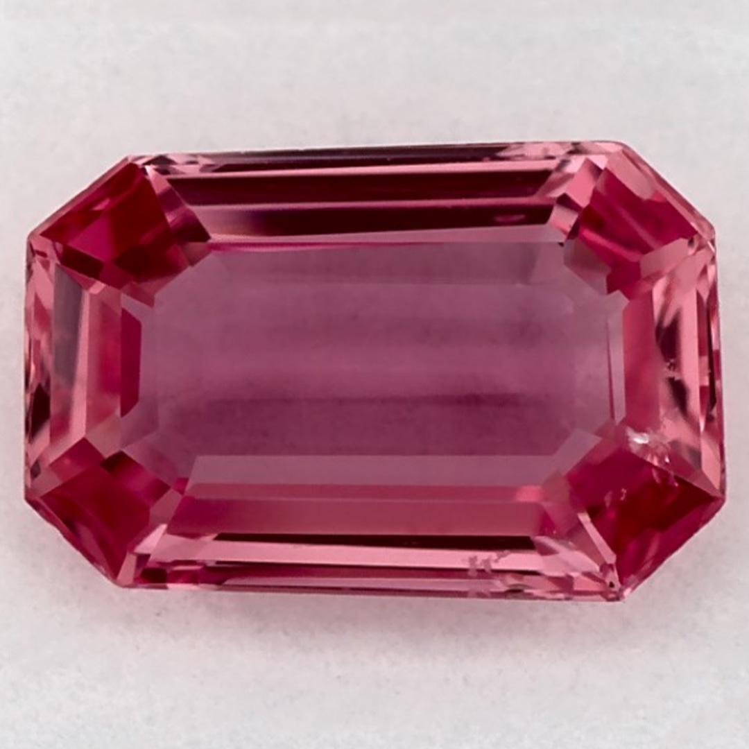 1.49 Ct Pink Sapphire Octagon Cut Loose Gemstone