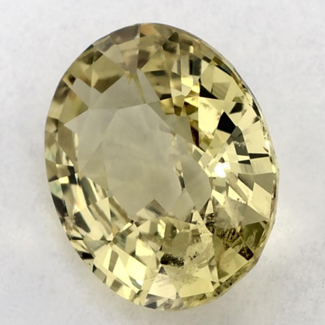 Gema suelta de zafiro amarillo oval de 1.49 qt Corte oval en venta