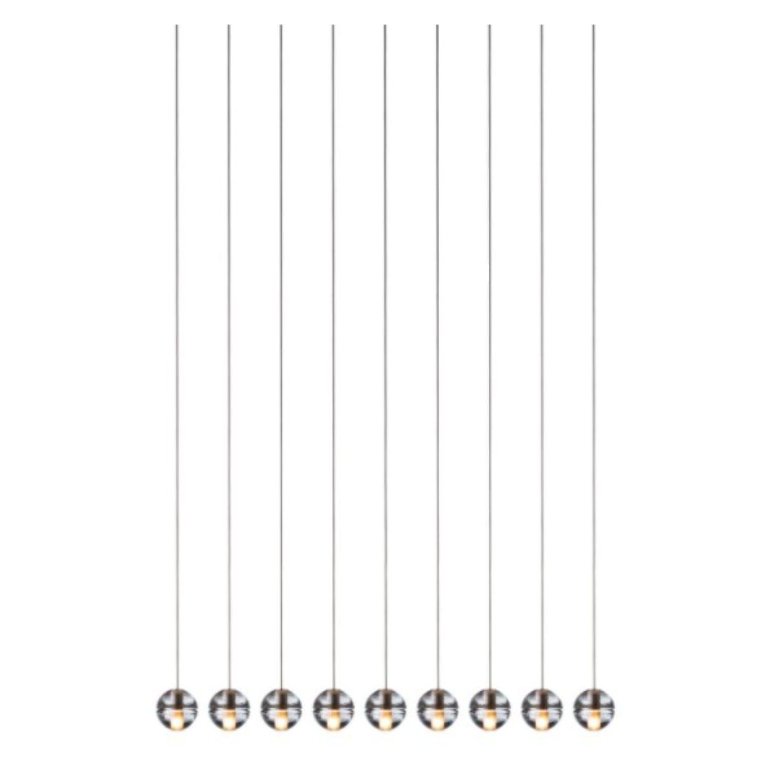 14.9 Pendente lineare di Bocci
Dimensioni: D120 x L22,4 x H300 cm
Materiali: tettoia rettangolare verniciata a polvere bianca
Peso: 25.9 kg
È possibile ordinare lunghezze regolabili, altri materiali e dimensioni.

Tutte le nostre lampade possono