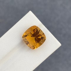 14.90 Carat Natural Loose Citrine Square Shape Gem For Necklace Jewellery