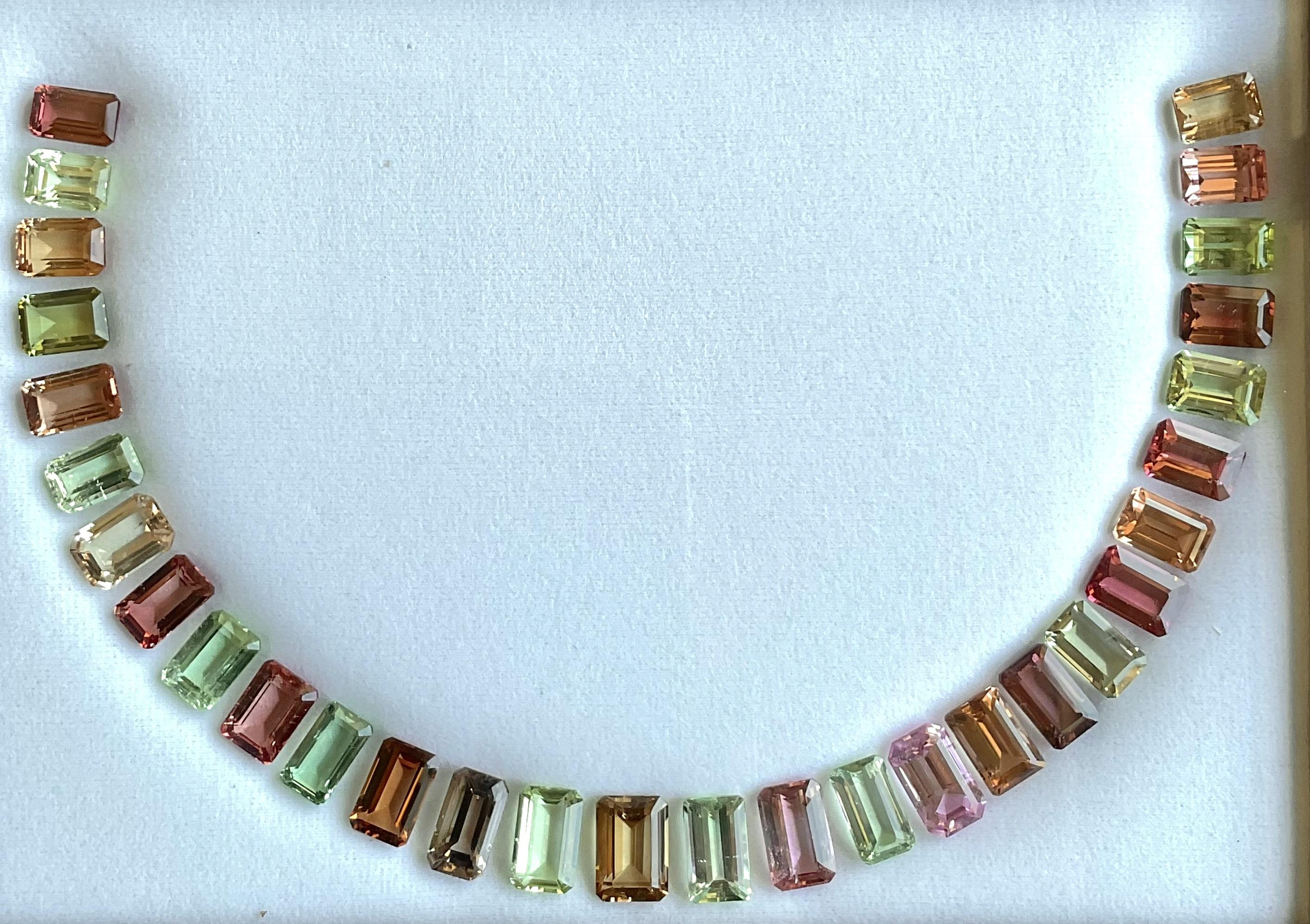 149,17 Karat Multi Turmalin Top Qualität Octa Layout für Schmuck natürliches Juwel im Zustand „Neu“ im Angebot in Jaipur, RJ