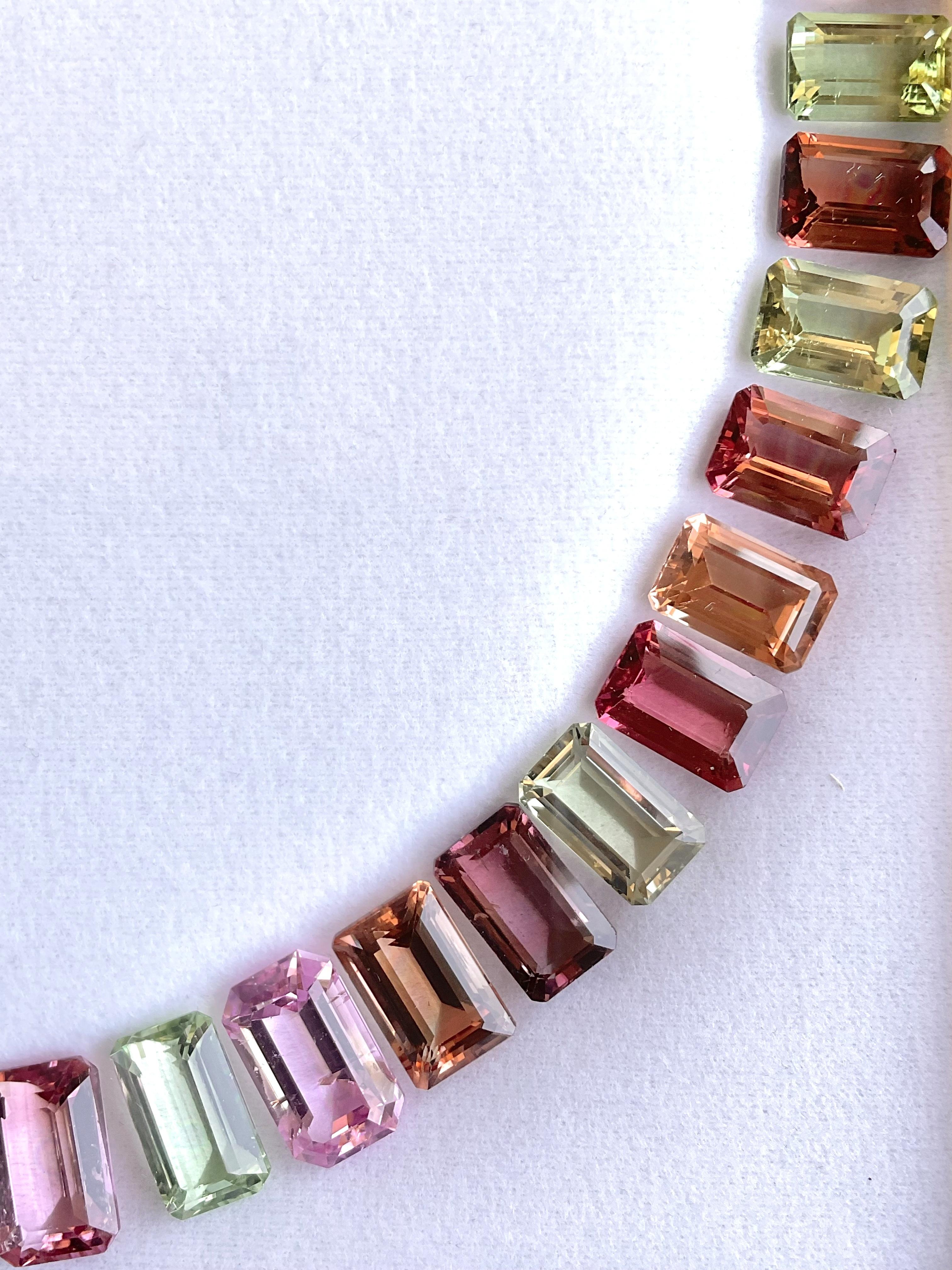 149,17 Karat Multi Turmalin Top Qualität Octa Layout für Schmuck natürliches Juwel für Damen oder Herren im Angebot