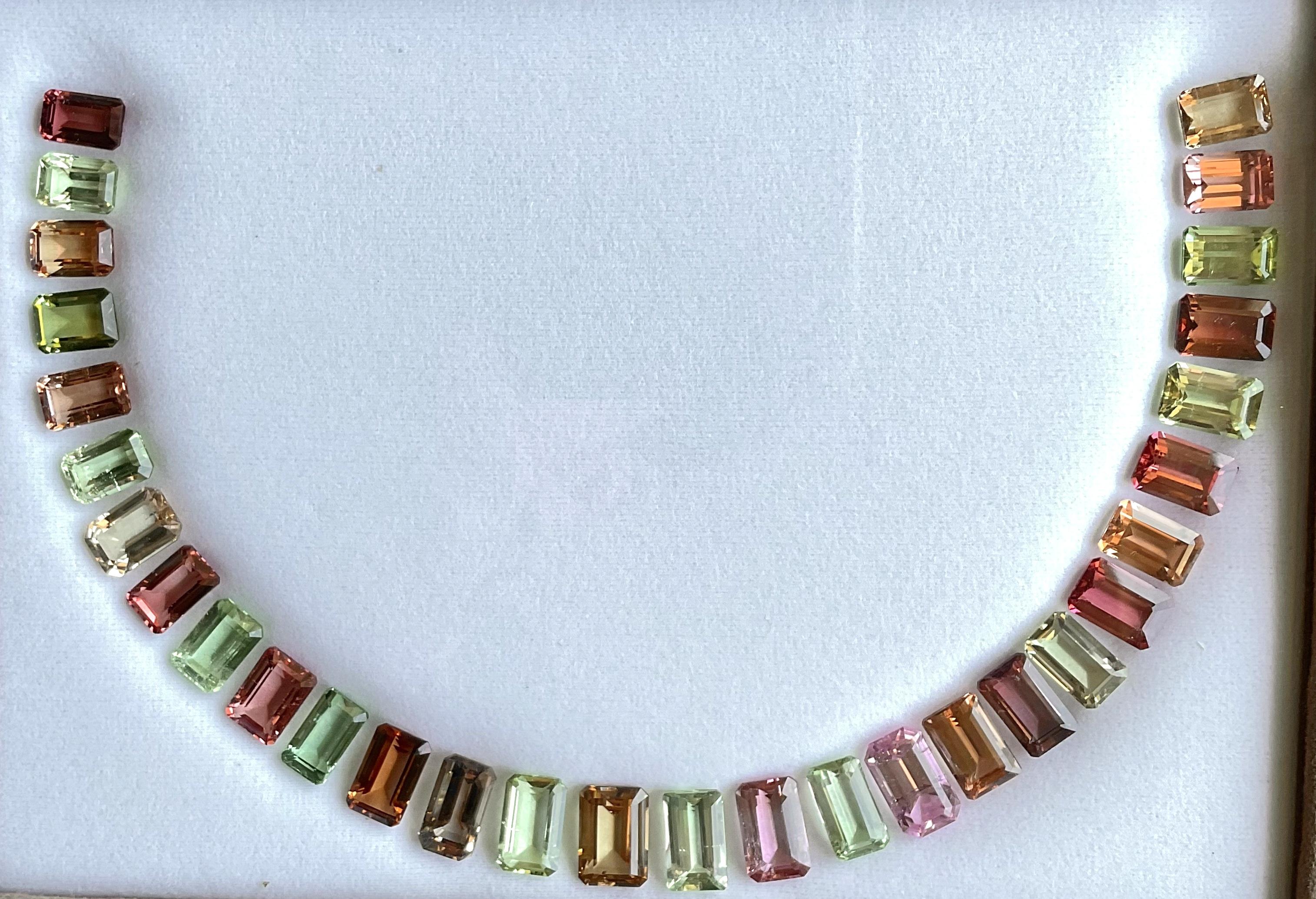 149,17 Karat Multi Turmalin Top Qualität Octa Layout für Schmuck natürliches Juwel im Angebot 2