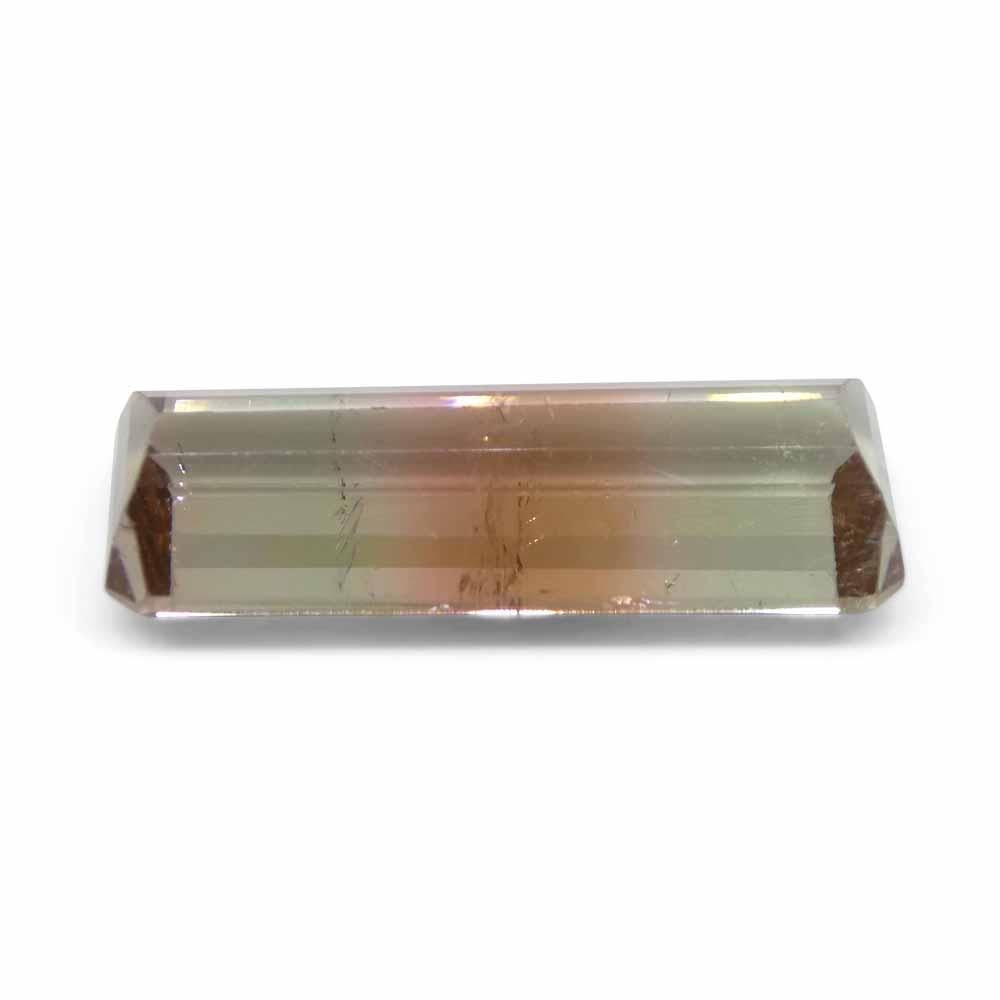 14.95ct Emerald Cut Pink & Green Bi-Colour Tourmaline For Sale 2