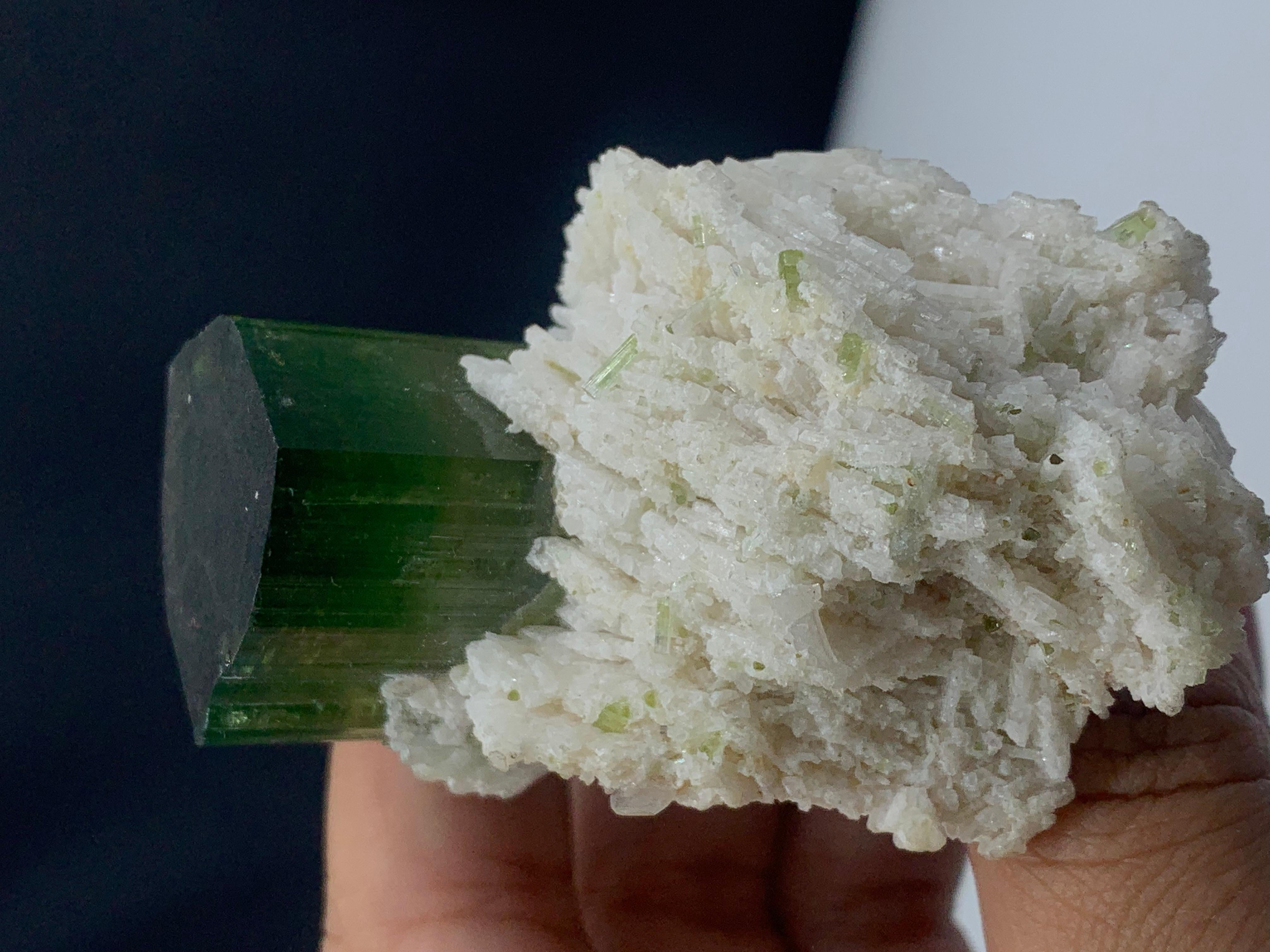 149.99 Gam Magnificent Green Tourmaline Specimen from Afghanistan For Sale 3