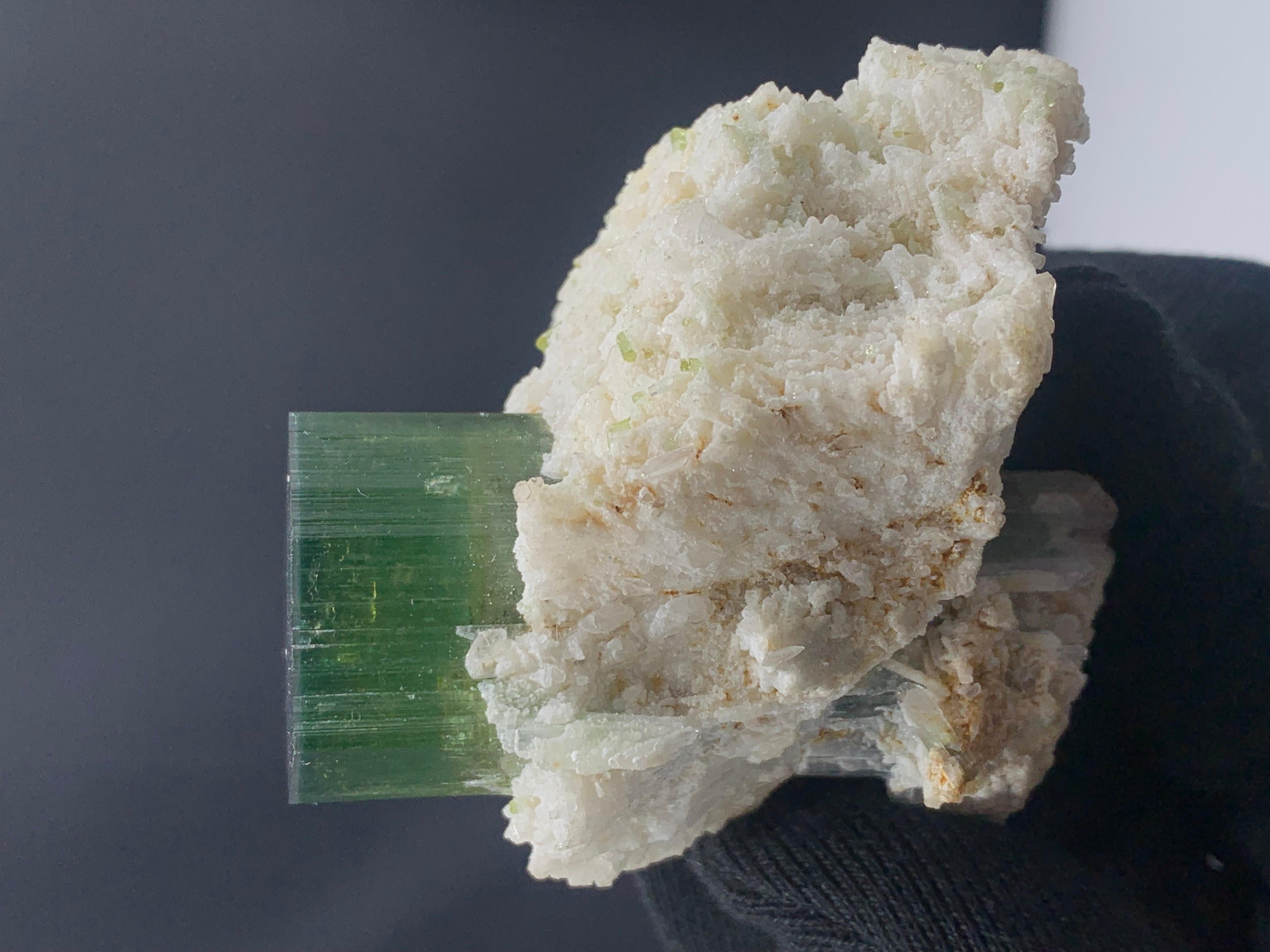 18th Century and Earlier 149.99 Gam Magnificent Green Tourmaline Specimen from Afghanistan For Sale