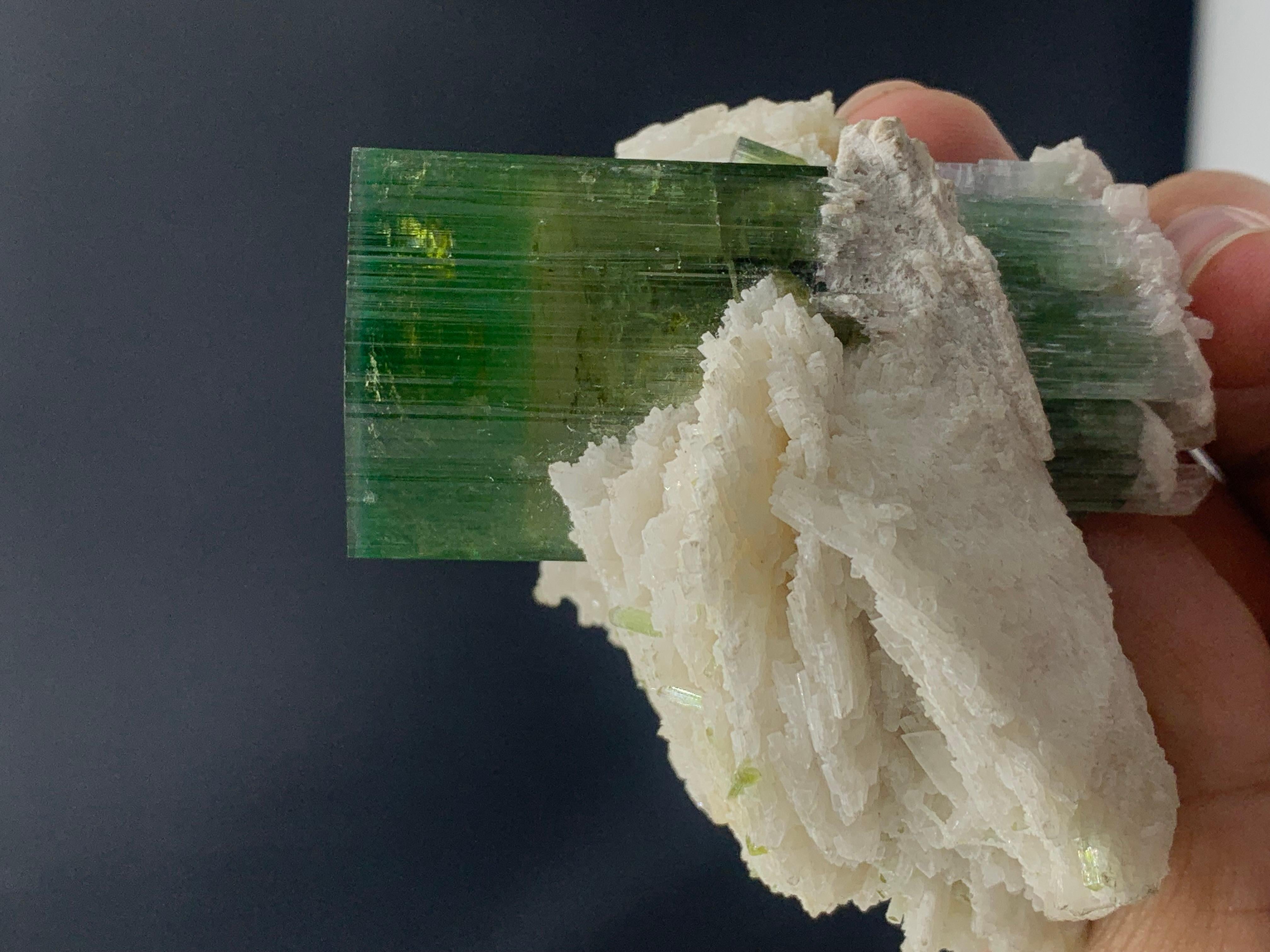 149.99 Gam Magnificent Green Tourmaline Specimen from Afghanistan For Sale 2