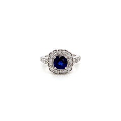 Anello da donna con zaffiro e diamante da 2.30 carati totali
