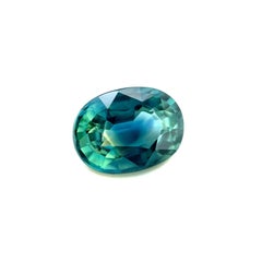 1.49ct Bi Colour Sapphire Gra Certified Oval Cut Green Blue VVS Gem Untreated