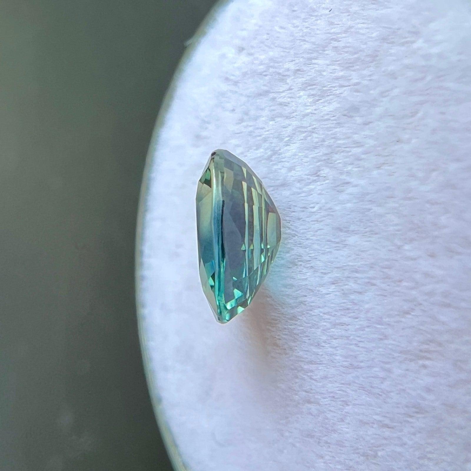 1,49 ct Zafiro Bicolor Gra Certificado Talla Oval Verde Azul VVS Gema Sin Tratar en venta 3