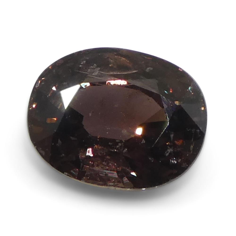 Zaffiro rosa bruno ovale da 1,49ct della Tanzania in vendita 6