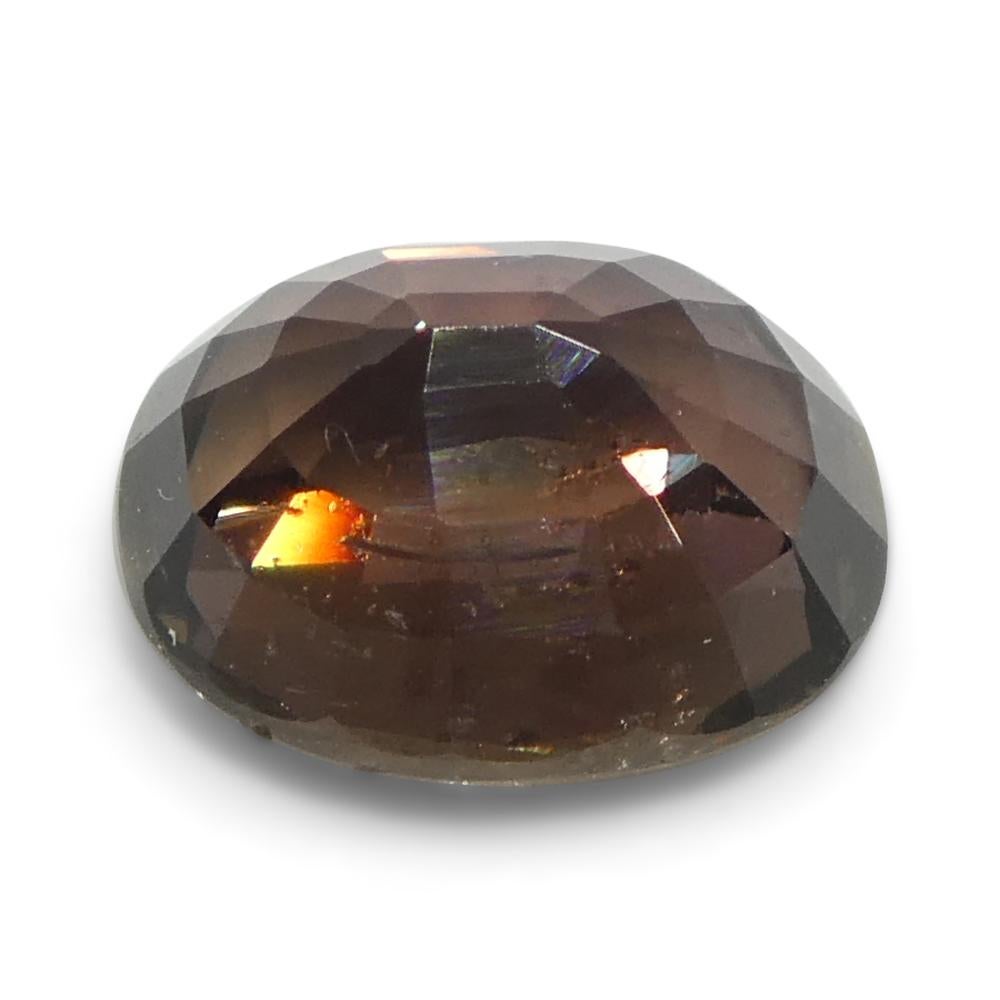 Zaffiro rosa bruno ovale da 1,49ct della Tanzania in vendita 7
