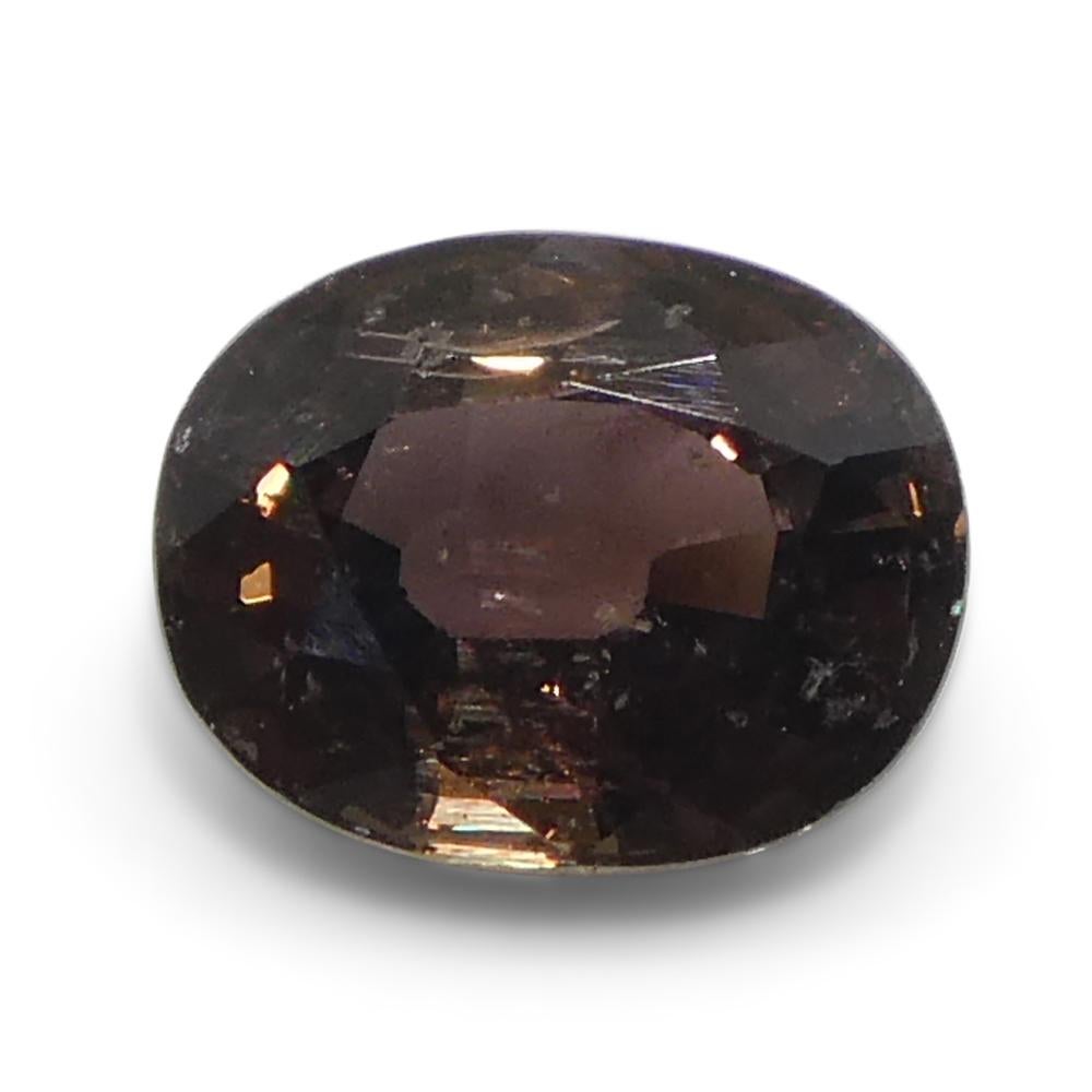 da uomo o donna Zaffiro rosa bruno ovale da 1,49ct della Tanzania in vendita