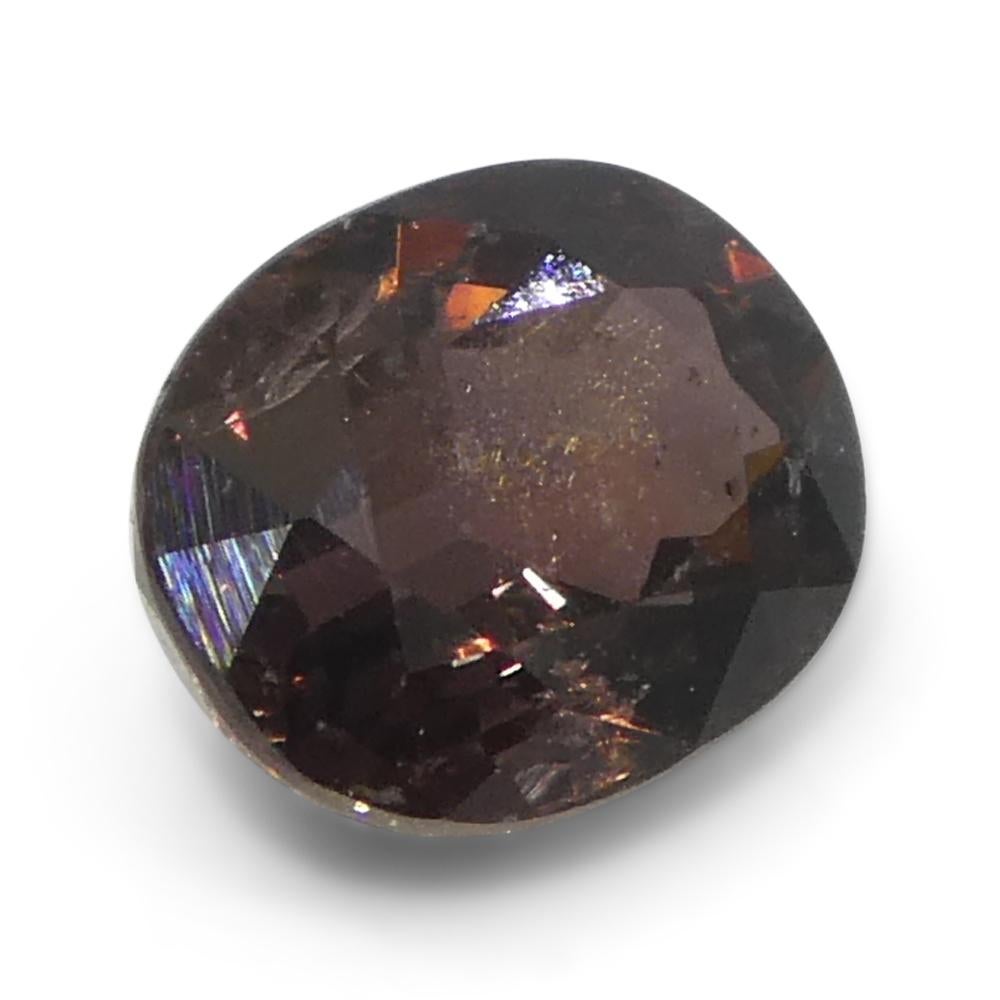 Zaffiro rosa bruno ovale da 1,49ct della Tanzania in vendita 5