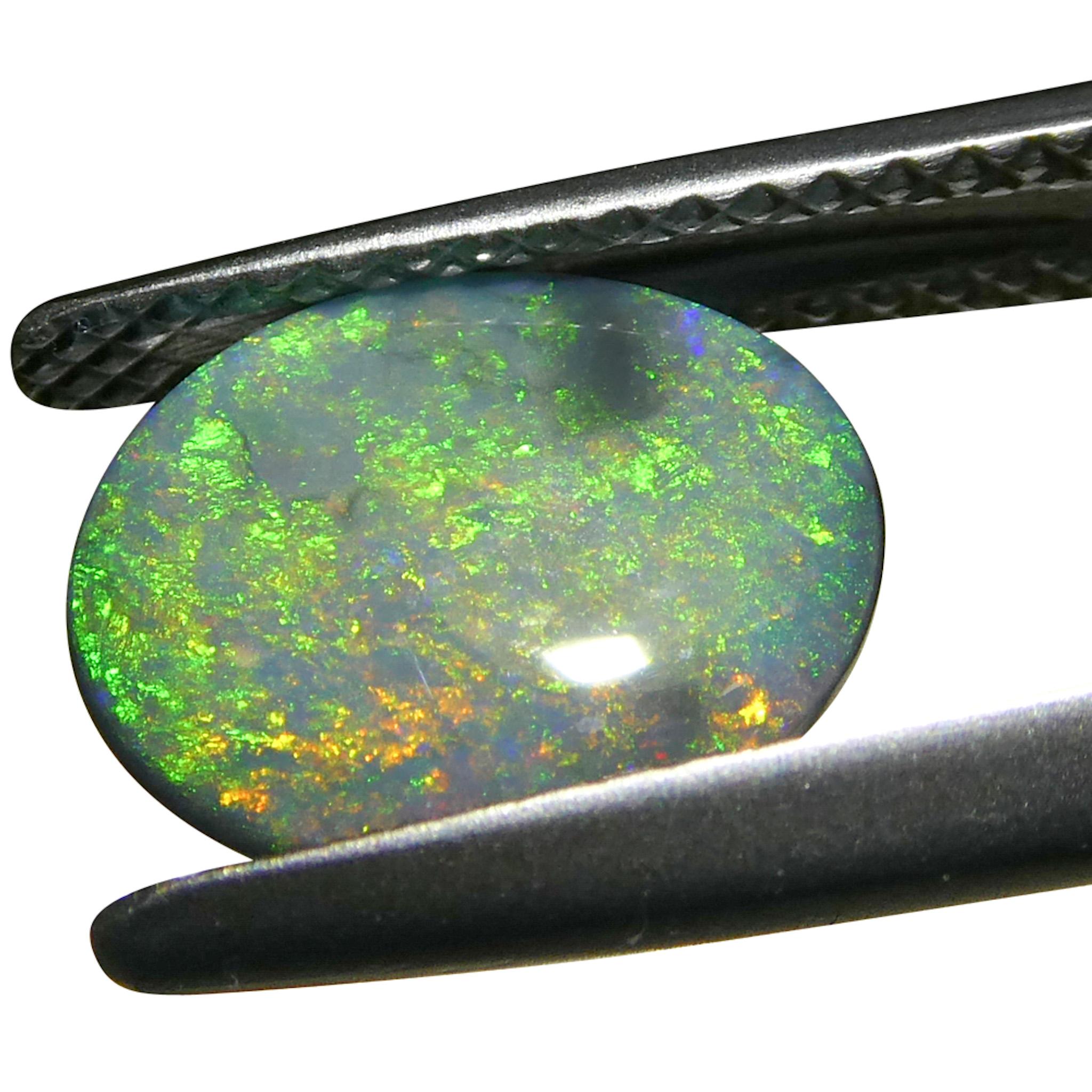 1.49 Karat ovaler grauer Opal im Cabochon-Schliff aus Australien im Angebot 5
