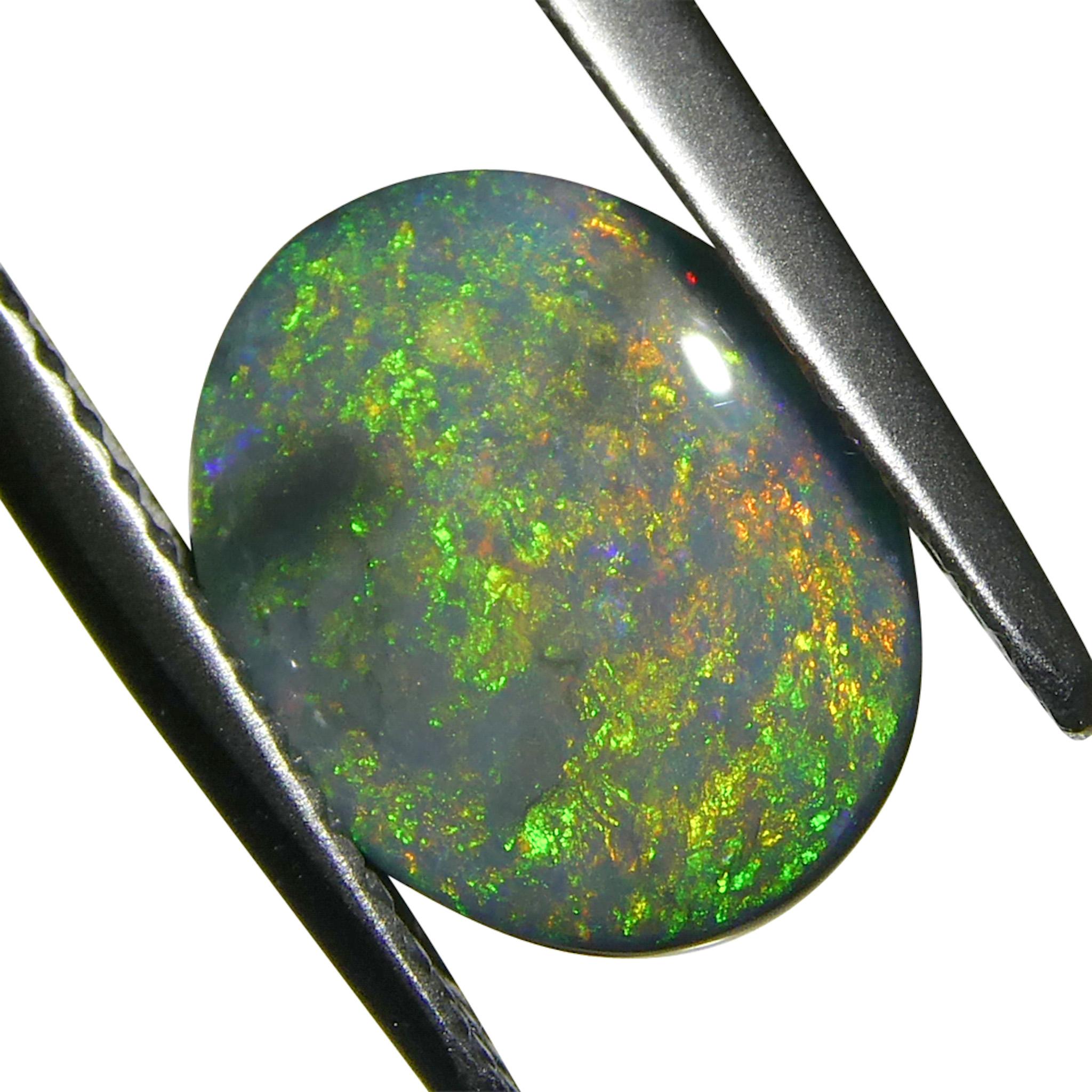 1.49 Karat ovaler grauer Opal im Cabochon-Schliff aus Australien im Angebot 6