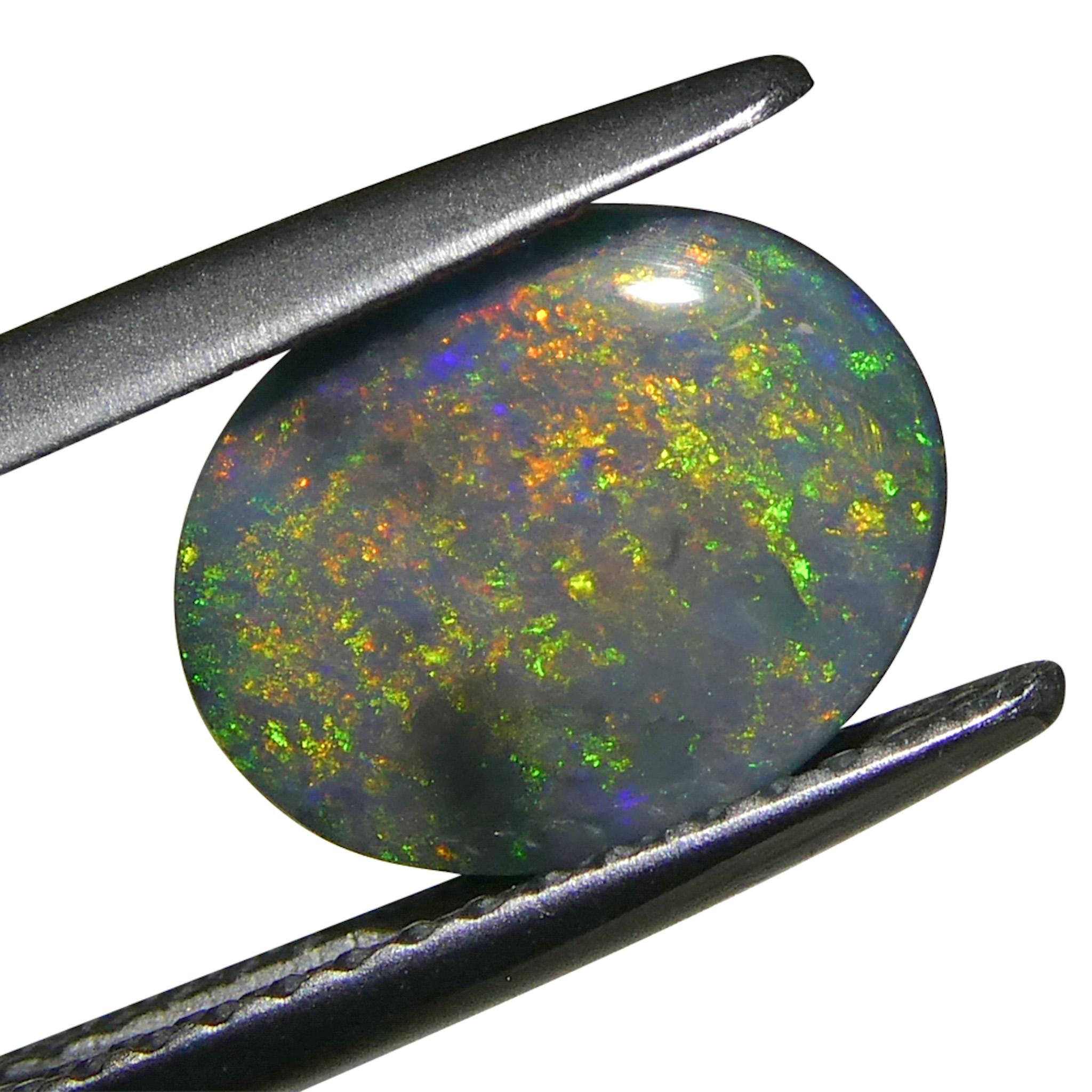 1.49 Karat ovaler grauer Opal im Cabochon-Schliff aus Australien (Ovalschliff) im Angebot
