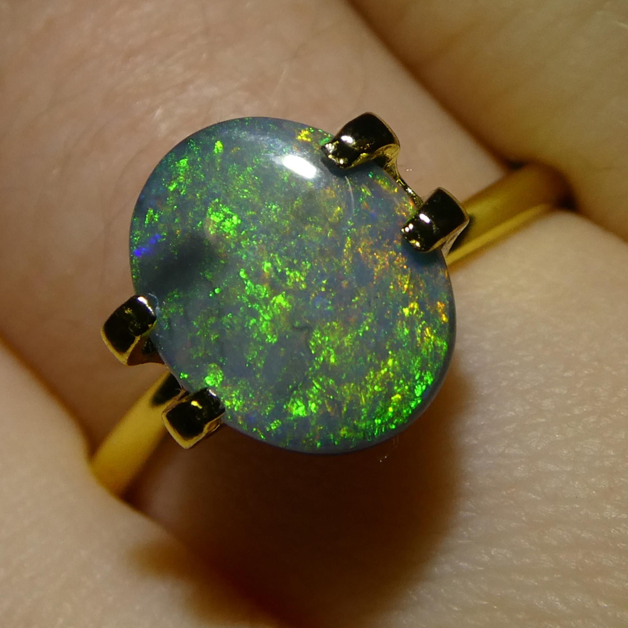 1.49 Karat ovaler grauer Opal im Cabochon-Schliff aus Australien für Damen oder Herren im Angebot