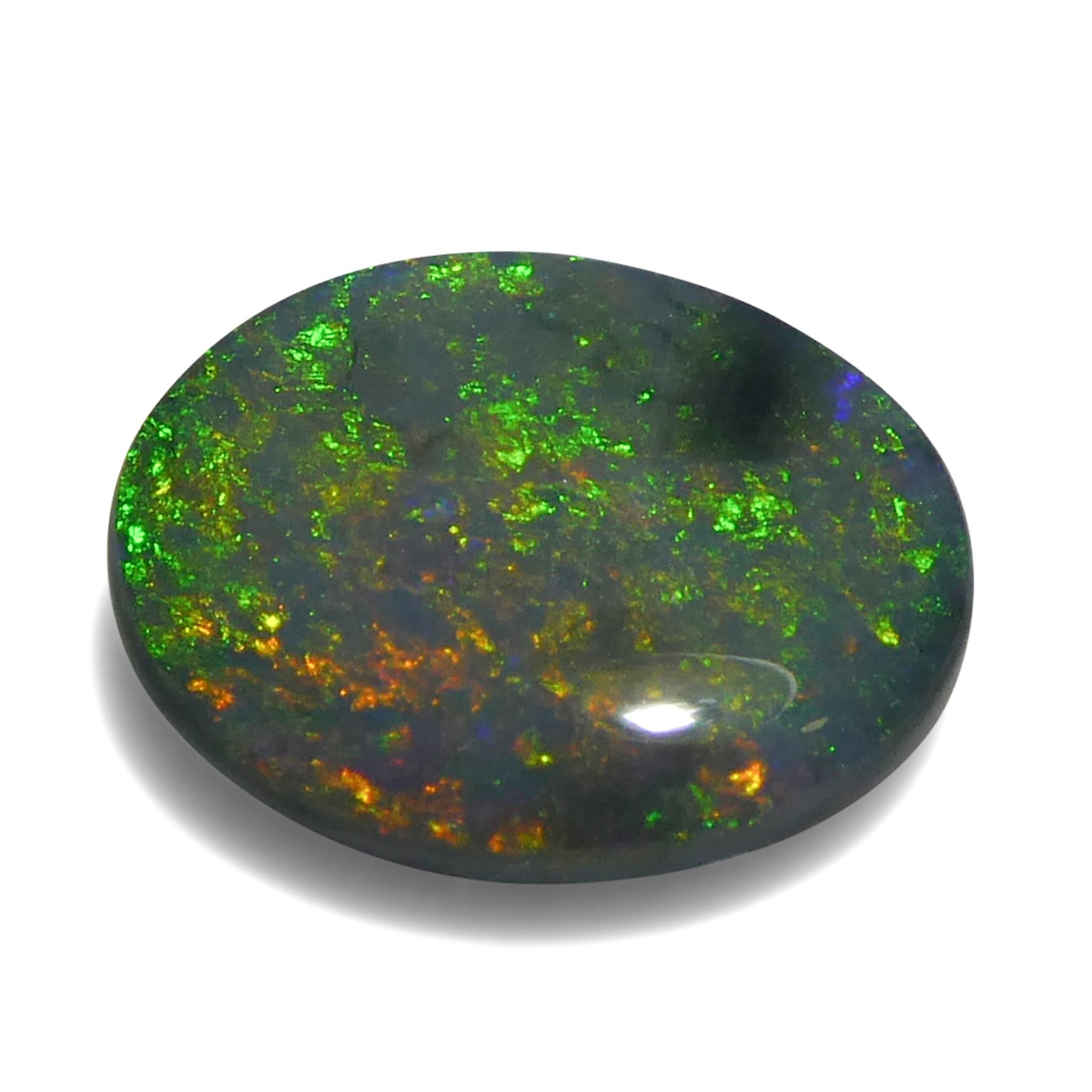 1.49 Karat ovaler grauer Opal im Cabochon-Schliff aus Australien im Angebot 3